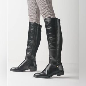 JATAREA NOLOK KNEE HIGH LEATHER BOOT Elegant Black Tall Riding Boots 9.5